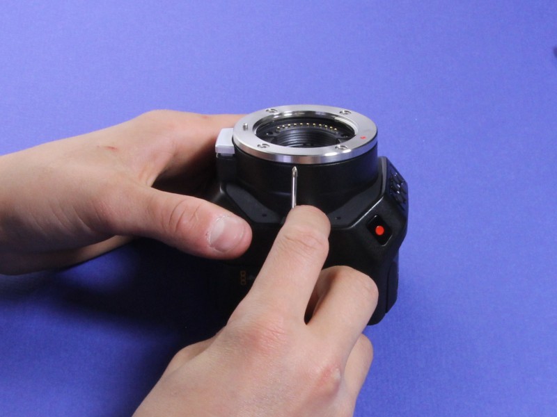 Driver tightening the reinstalled MFT flange
